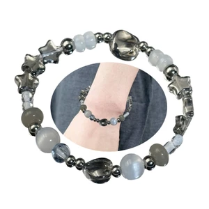 Yoo Hip Hop Crystal Star Pentagram Trái Tim Đính Hạt Vòng Tay Thẩm Mỹ Quyến Rũ Ngọt Ngào Mát