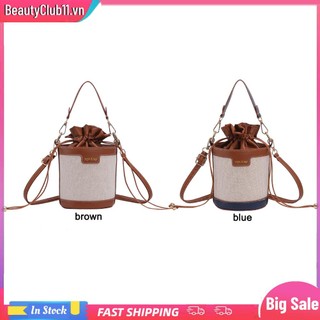 Túi Đeo Chéo Da Dây Rút Phong Cách vintage Cho Nữ
