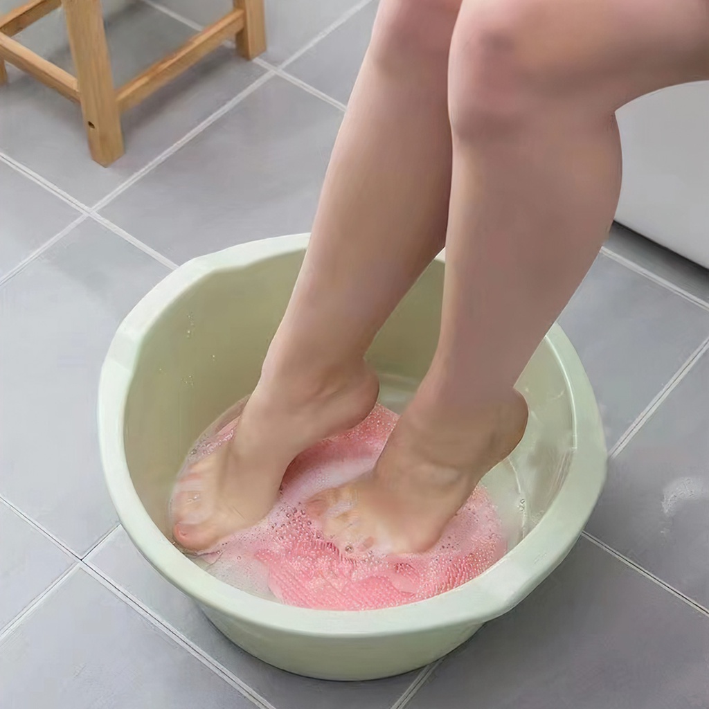 Tấm Chà Lưng, Cọ Chân Tạo Bọt Silicon Dán Tường Massage Tiện Lợi