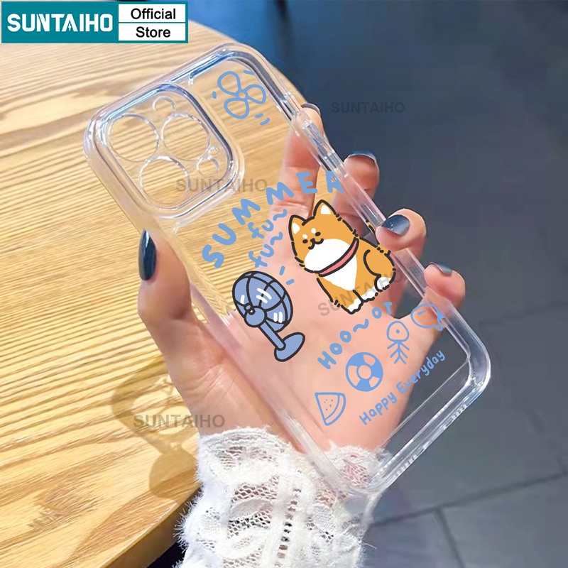 Mô tả Suntaiho ốp lưng iphone Ốp Điện Thoại Trong Suốt Chống Sốc In Hình Chó Mèo Cho iphone 11 12 13 14 15 pro max ip 7 8 plus iphon x xs xr xsmax - 2