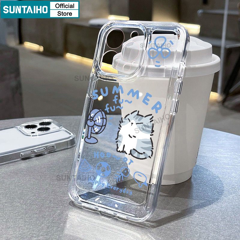Mô tả Suntaiho ốp lưng iphone Ốp Điện Thoại Trong Suốt Chống Sốc In Hình Chó Mèo Cho iphone 11 12 13 14 15 pro max ip 7 8 plus iphon x xs xr xsmax - 5