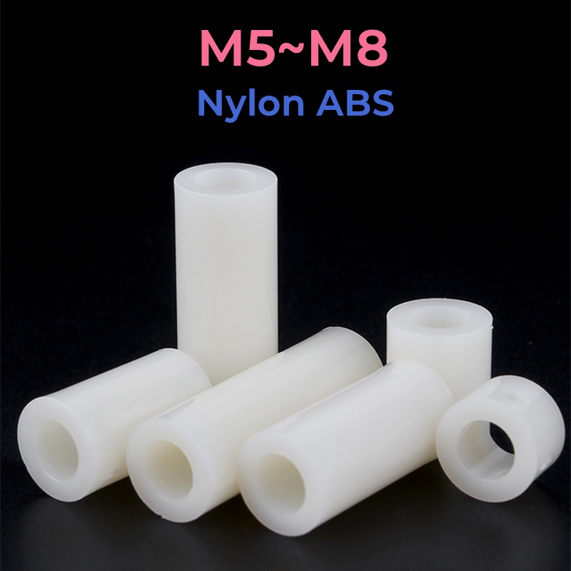 Bộ Ốc Vít Rỗng Tròn Rỗng Bằng Nhựa abs nylon Trắng Không Phai Màu m5 m6 ...