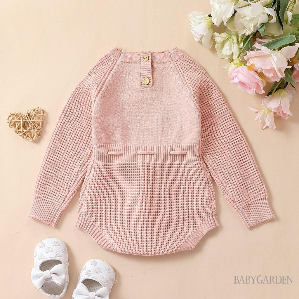 Áo Liền Quần Dệt Kim Tay Dài Thêu Hoa Xinh Xắn Cho Bé Gái