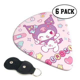 Sanrio Kuromi 6 Chiếc Pick Guitar 3 Độ Dày, Dùng Cho Guitar, Ukulele