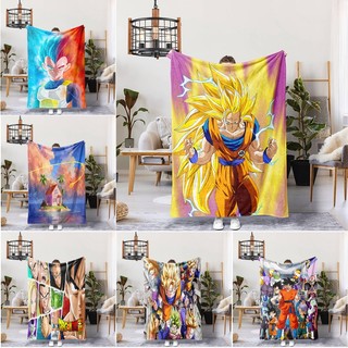 Dragon Ball Flannel Chăn Son Goku Chăn Quà Tặng Thiết Thực Cho Gia Đình Và Bạn Bè In Một Mặt Flannel Chăn Điều Hòa Không Khí Chăn Ngủ Văn Phòng Chăn