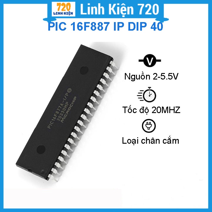 Vi điều khiển PIC 16F887-I/P DIP40 | Shopee Việt Nam