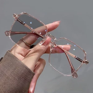 [+0°~+400°Kính Đọc Sách Gọng Lớn Chống Ánh Sáng Xanh Thay Đổi Màu Sắc Thời Trang Cho Nam Và Nữ