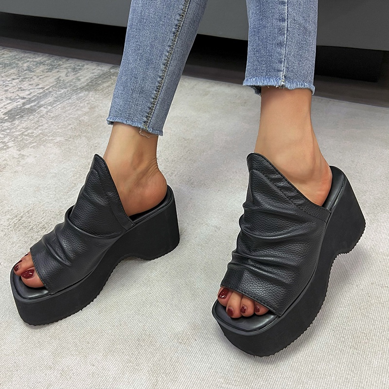 Dép sandal Hở Mũi Đế Phẳng Dày Dặn Phong Cách Âu Mỹ Thời Trang Mùa Hè Hàng Mới Dành Cho Bạn Nữ
