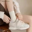 Vớ cotton Cổ Cao Màu Trắng Đen Phong Cách Nhật Bản Thời Trang Thu Đông Cho Nữ