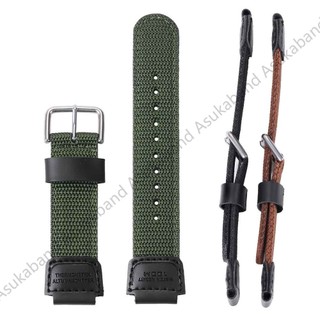 Dây đeo đồng hồ Nylon thể thao 18mm cho AE-1200WH MRW-200 SGW-300 AQ-S810W Nam Nữ Xanh Đen Nâu Vòng Tay Phong Cách Quân Sự Phụ Kiện Đồng Hồ