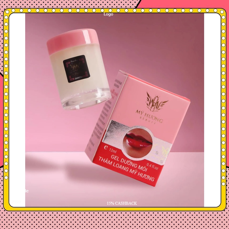 Gel Dưỡng Môi Thâm Loang Mỹ Hương TRÒN Lọ Hồng Handmade chính hãng (hộp hồng)