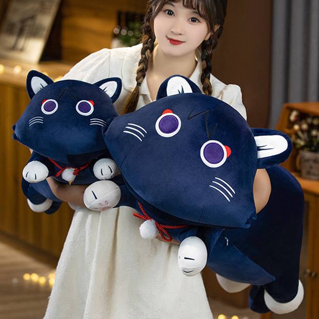 ST2 60 / 100cm Genshin Tác Động Lang Thang Mèo Sang Trọng Búp Bê Ném Gối Quà Tặng Cho Bé Gái Trang Trí Nhà Sofa Đệm Đồ Chơi Trẻ Em TS2