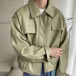 Esea Áo Khoác Da Tay Dài Phong Cách retro Mỹ Thời Trang Xuân Thu Dành Cho Nam Nữ