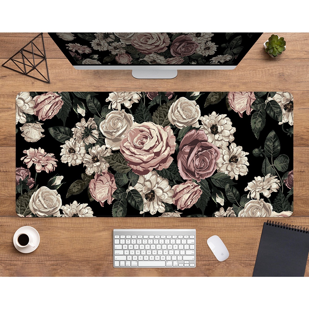 Dễ Thương Chơi Game Deskmat Vintage Mouse Pad Thực Vật Mousepad Cây Nấm Hoang Dã Hoa Bàn Phím Lớn Pc Laptop Trang Trí Bàn Di Động
