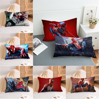 Vỏ gối hình chữ nhật Spider Man Marvel Vỏ gối Sofa Polyester in một mặt Trang trí nhà cửa (Không có lõi)