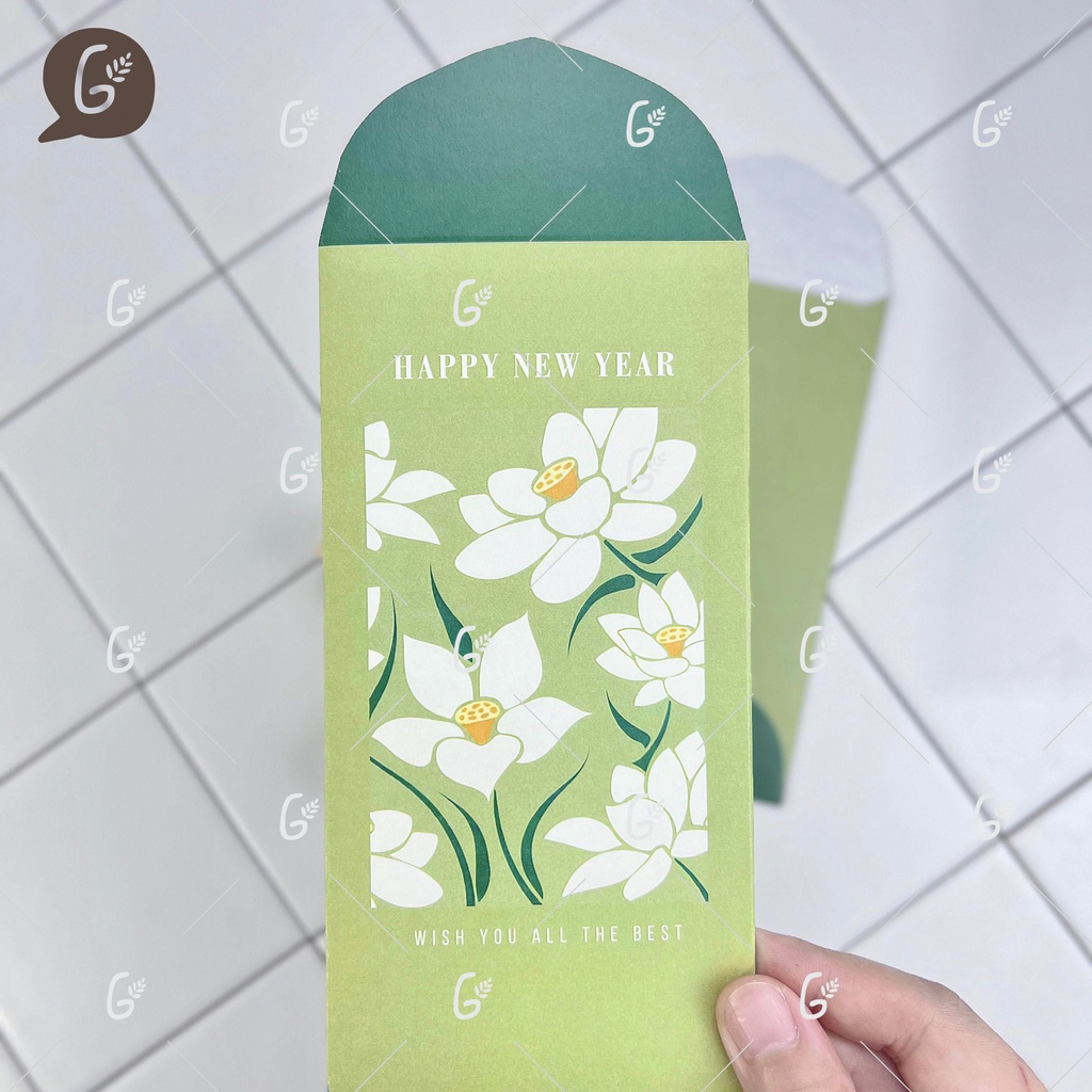 Bao lì xì tết 2025 Gác Xép Kraft Nhật hoa văn họa tiết vintage - Mã GX021