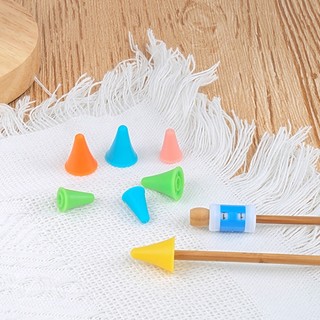 Comereally 20 Chiếc Đan Thủ Công Kim Điểm Bảo Vệ Nút Chặn Dụng Cụ Đan Kim Điểm Bảo Vệ Đan Đầu Kim