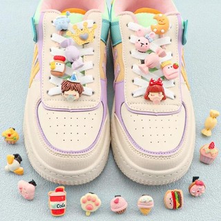 1 Phụ Kiện Kẹp Dây Giày Trang Trí Hình Vương Miện Hoạt Hình Màu Kẹo macaron Cho Bé Gái