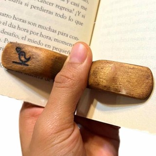 [Còn hàng] EARTHLYCO đánh dấu ngón tay cái bằng gỗ, giá đỡ trang một tay cho người yêu sách văn phòng