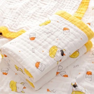 Khăn quấn, khăn tắm xô nhăn sơ sinh chất liệu 100% cotton, 6 lớp kích thước 105x105cm