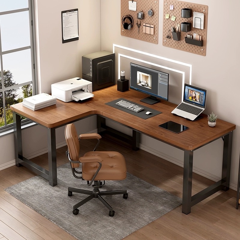 SUNNY Bàn làm việc,Bàn L chắc chắn bền bỉ để PC máy tính cây  khung thép lớn sơn tĩnh điện uốn hiện đại