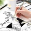 TUYỆT VỜI 1 Bút Đánh Dấu, Đồ Dùng Nghệ Thuật Phác Thảo Bộ Văn Phòng Phẩm Bút Vẽ, Micron 12 Đầu Móc Dòng Phác Thảo Bút Kim Cho Manga Vẽ Phác Thảo
