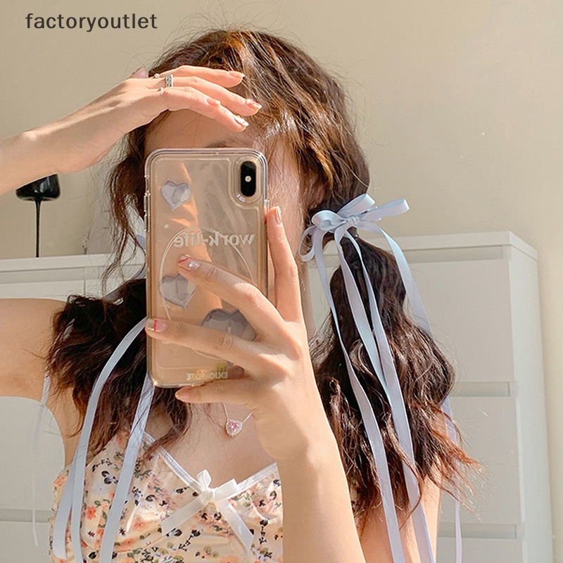 Kẹp Tóc Nơ Ruy Băng Dài Dễ Thương Thời Trang Hàn Quốc Cho Nữ