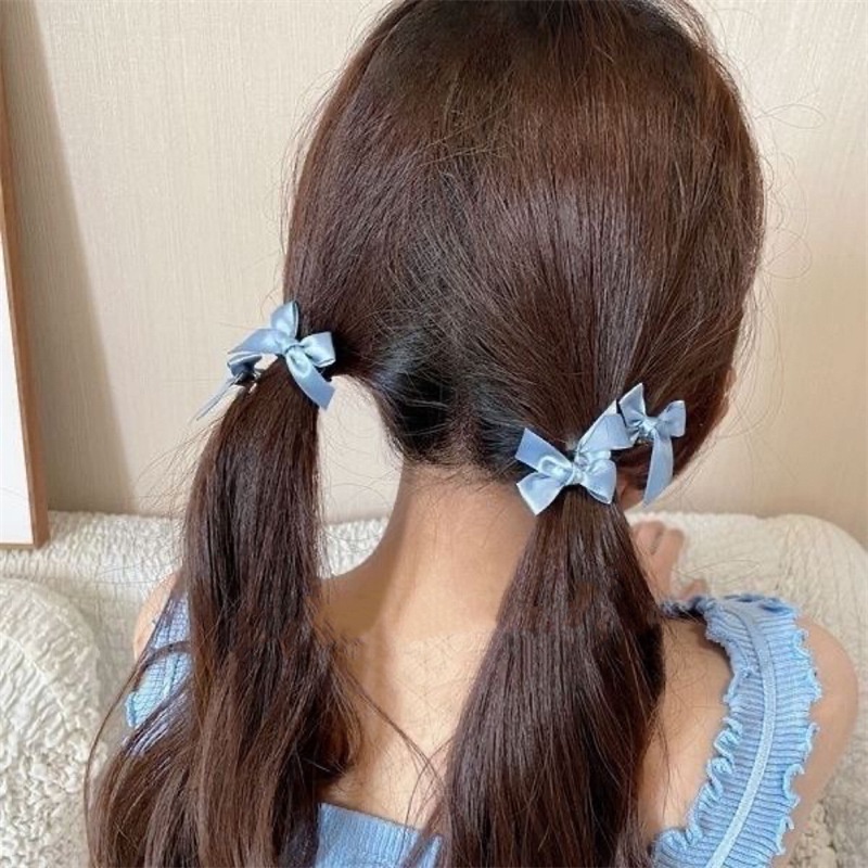 Bộ 8 Kẹp Tóc Nơ Ruy Băng y2k Nhiều Màu Sắc Phong Cách Hàn Quốc Thời Trang Cho Nữ
