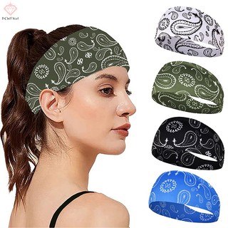 [PCWKKef] Dây buộc tóc thể thao Băng đô tập Yoga đàn hồi thấm mồ hôi Nam nữ Chạy bộ thể dục Turban Tập thể dục ngoài trời Bọc mới
