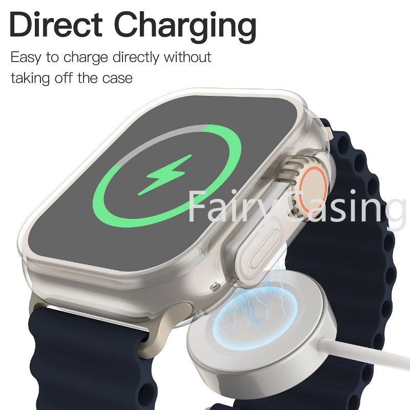 Ốp Trong SuốT BảO Vệ MàN HìNh Cho ĐồNg Hồ Apple Watch Ultra 2 49MM Series 9 41mm 45mm 8 7 SE 6 5 4 3 2 44MM 40MM 42mm 38mm