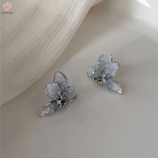 [PCWKKef] 1 Cặp Bông Tai Hoa Pha Lê Màu Sắc Thời Trang Phong Cách Hàn Quốc Cho Nữ Bông Tai Thanh Lịch Tinh Tế Tiệc Cưới Trang Sức Quà Tặng Mới