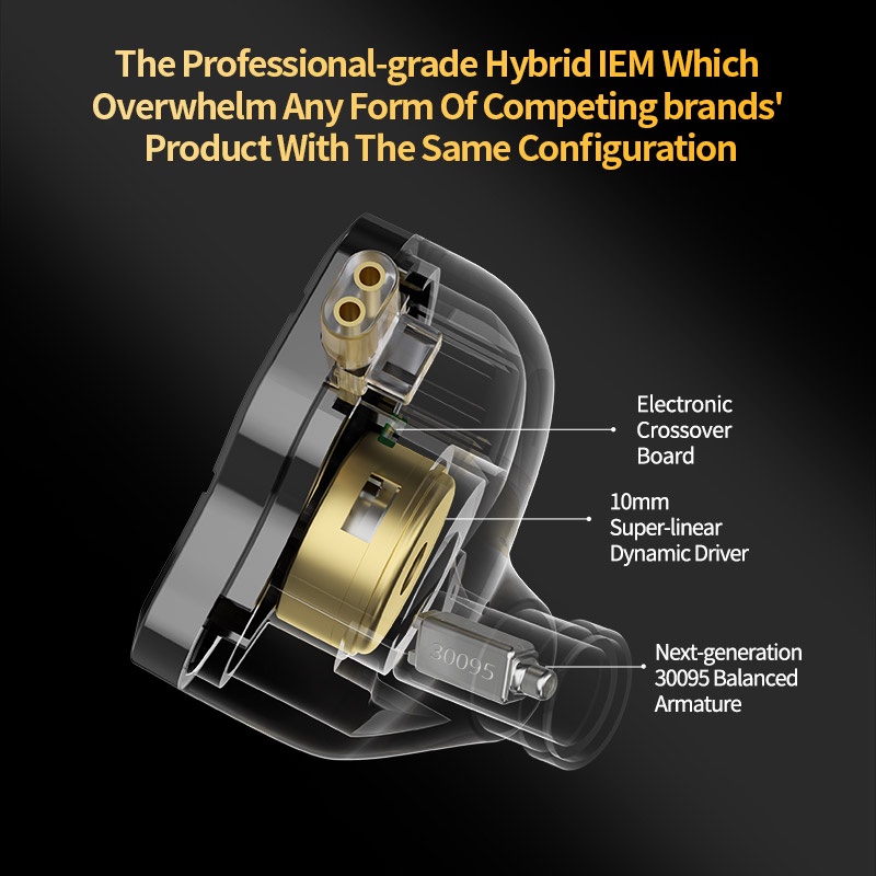Tai Nghe Nhét Tai KZ ZSN Pro 2 Hybrid Drive 1BA + 1DD Chống Ồn Chất Lượng Cao