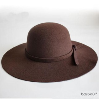 Phụ Nữ Rộng Viền Vòm Mũ Có Thể Gập Lại Retro Floppy Fedora Mũ Thường Ngày Nỉ Bowler Mũ Chống Nắng