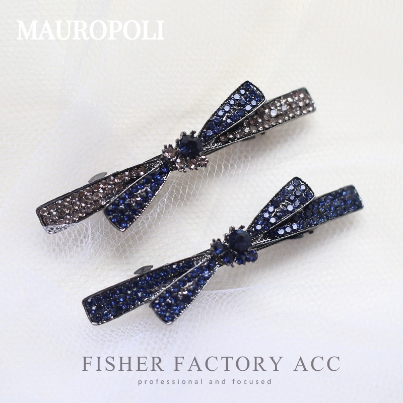 Mauropoli [Sẵn Sàng] Nơ Kim Cương Giả Cuộn Dây Hợp Kim Kẹp Tóc Nữ Hàn Quốc Retro Mũ Đội Đầu Thanh Lịch Top Kẹp Tóc Mùa Xuân
