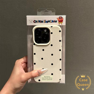Thời Trang Sáng Tạo Đơn Giản Điểm Sóng Dễ Thương Tương Thích Cho IPhone 16 15 11 13 12 14 Pro Max XR 16 14 15 Plus XS X Max Sang Trọng Cảm Giác Da Họa Tiết Mềm