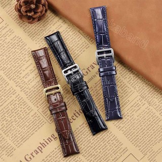 Dây Đeo Đồng Hồ Bằng Da Bò Màu Trắng Phong Cách vintage 18mm 19mm 20mm 21mm 22mm
