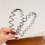THEGIRL8B Wave Shape Headband, Cross Simple Thin Metal Hair Hoop, Thời Trang Phong Cách Hàn Quốc Hình Mùa Xuân Co Giãn Nam Tóc Nữ / Bé Gái
