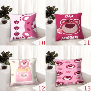 Lotso Dâu Gấu Vuông Gối Một Mặt In Polyester Phòng Khách Sofa Đệm Trang Trí Nhà (Không Có Gối)
