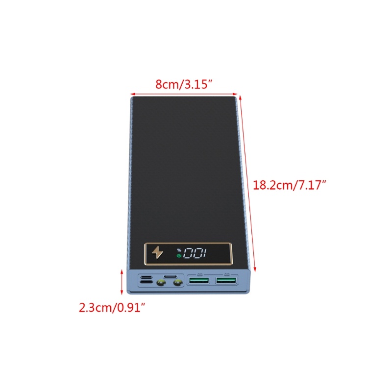 IOR Black 18650 Hộp Bảo Quản DIY 15W Sạc 22 5W Pin Sạc Nhanh Bao Gồm