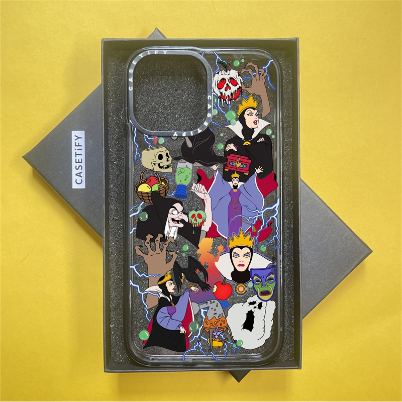 Ốp Điện Thoại acrylic Cứng Trong Suốt Viền Đen Từ Tính In Hình disney Cho iphone 11 12 13 14 15 pro max
