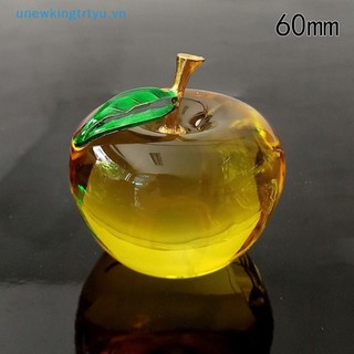 Unewtyu 50 / 60mm Glaze K9 Crystal Crafts Glass Paperweight Home Desktop Decor VN