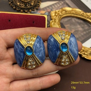 Medieval Bông Tai Mạ Vàng / Bạc 925 Họa Tiết Chạm Khắc Sống Động