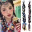 FUJIOU Tóc Giả Tây Tạng Braid, Phong Cách Quốc Gia Tóc Giả Đuôi Ngựa Phần Mở Rộng Tóc, Dây Buộc Tóc Co Giãn Tổng Hợp Ngọt Ngào Tóc Giả Màu Xoắn Bím Nữ