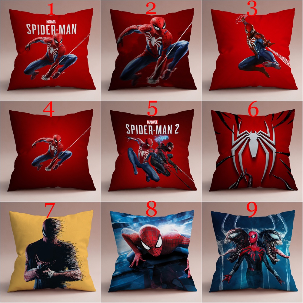 Marvel Vỏ Gối In Hình Người Nhện 2 Một Mặt Trang Trí Phòng Khách / sofa / Xe Hơi / Quà Tặng Cho Bé (Không Có Lõi)