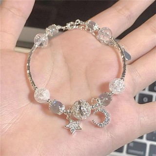 Vòng Tay Đính Đá Hình Trăng Sao Xinh Xắn Sang Trọng
