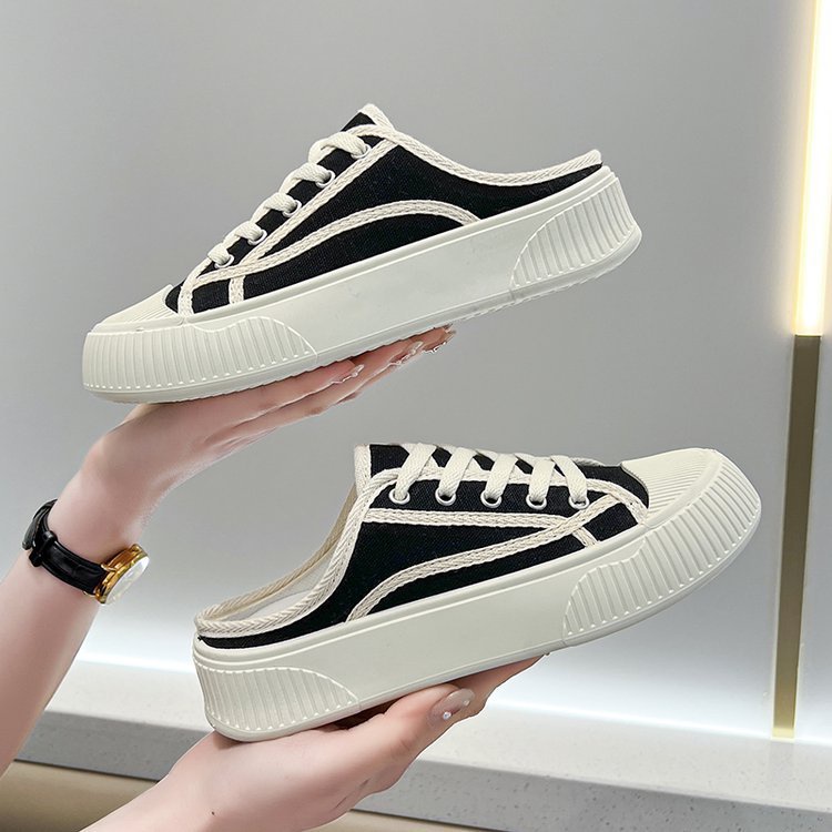 Giày Thể Thao Vải canvas Đế Mềm Hở Ngón Thời Trang Cho Nữ