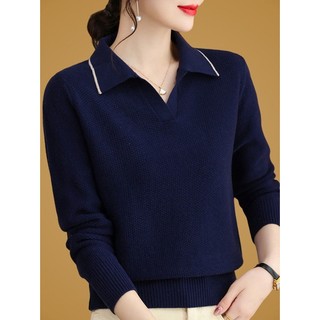 Áo sweater Dệt Kim Chui Đầu Dáng Rộng Phong Cách Phương Tây Thời Trang Xuân Thu Mới 2023 Cho Nữ