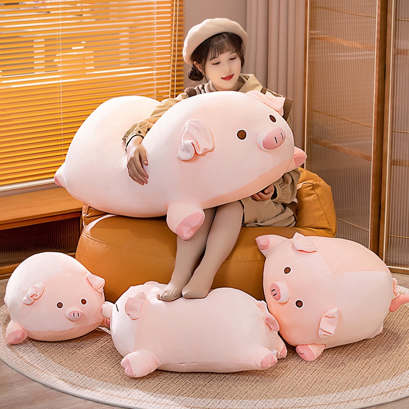 Thú Nhồi Bông Hình Heo Hồng Cỡ Lớn Dễ Thương Cho Bé