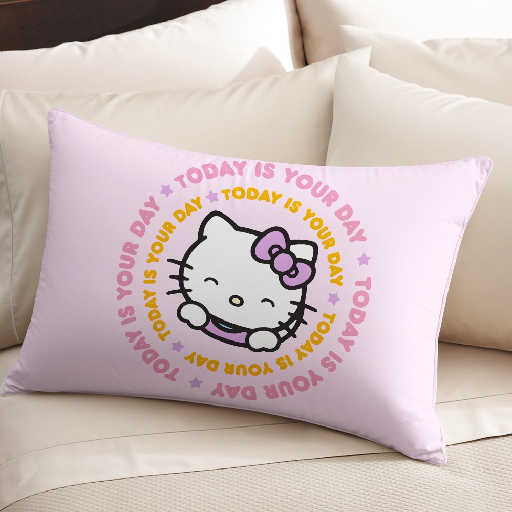 [Mã CLS2404A giảm 30k đơn 150k] Vỏ Gối polyester Hình Chữ Nhật In Hình hello kitty Trang Trí Nhà Cửa (Không Kèm Lõi)