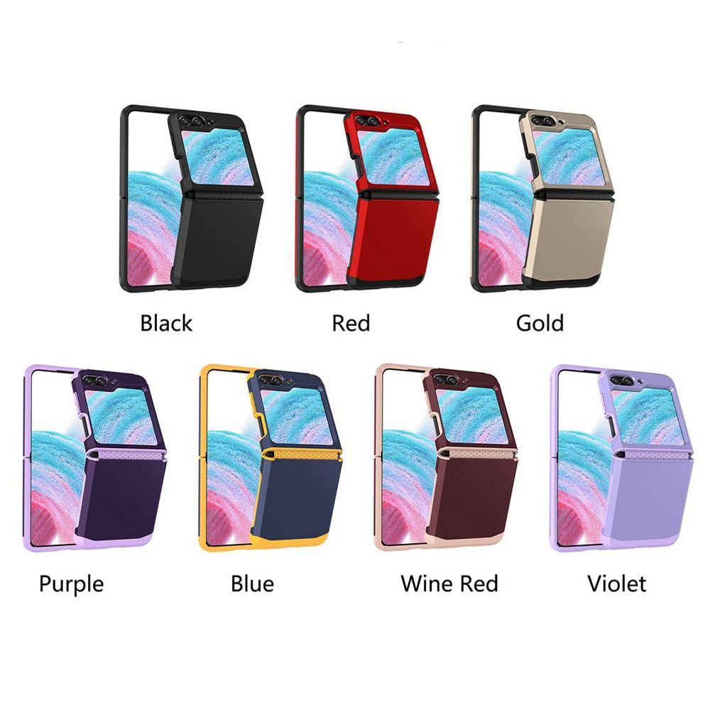 HOBBYIN 1 Cái Cho Z Flip 3 / 4 / 5, Bản Lề Armor Vỏ Điện Thoại, PC TPU Full Cover Bảo Vệ Điện Thoại Di Động Bảo Vệ Cho Điện Thoại Galaxy
